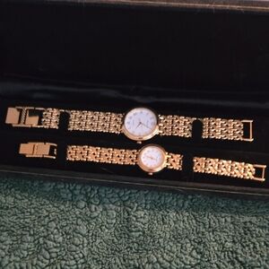 Vintage Elegant Gold-Tone Watch Set